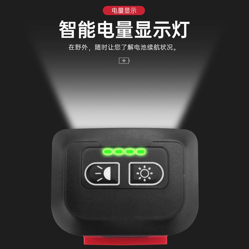 2204新款夜钓头灯钓鱼专用感应簷充灯座帽戴式夜钓头灯户外夹帽灯