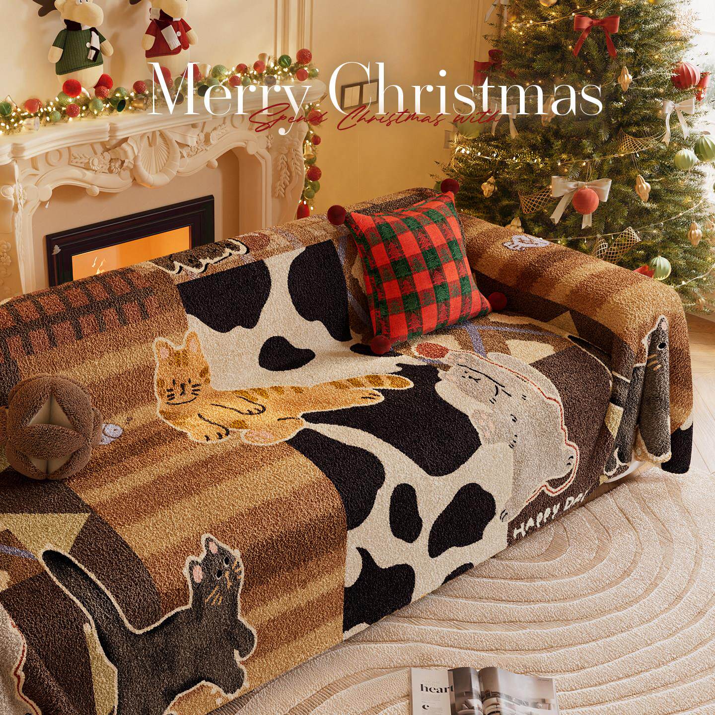 沙发套罩冬季新款加绒保暖欧式木板皮沙发通用防猫抓保护沙发垫巾