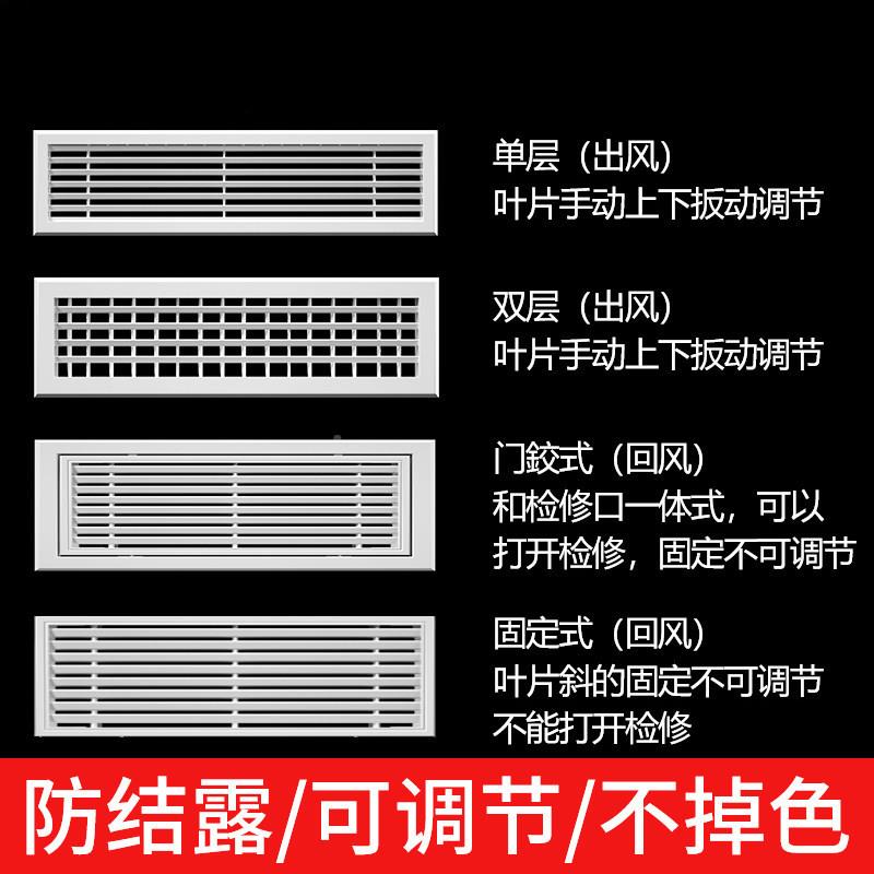 空调新风系统风口abs出百叶窗格栅换气通风进风回网罩新口风面板