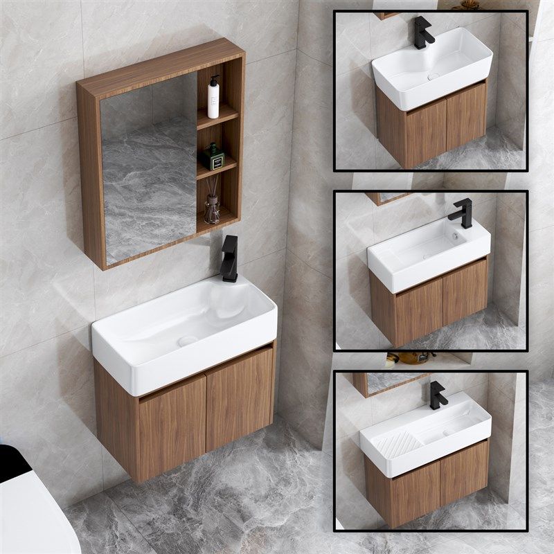 挂墙式洗手盆柜小户型防水多层实木浴室柜窄长一体吊柜,家装主材,浴室柜组合,淘宝优惠券,粉丝福利购,淘宝优惠卷