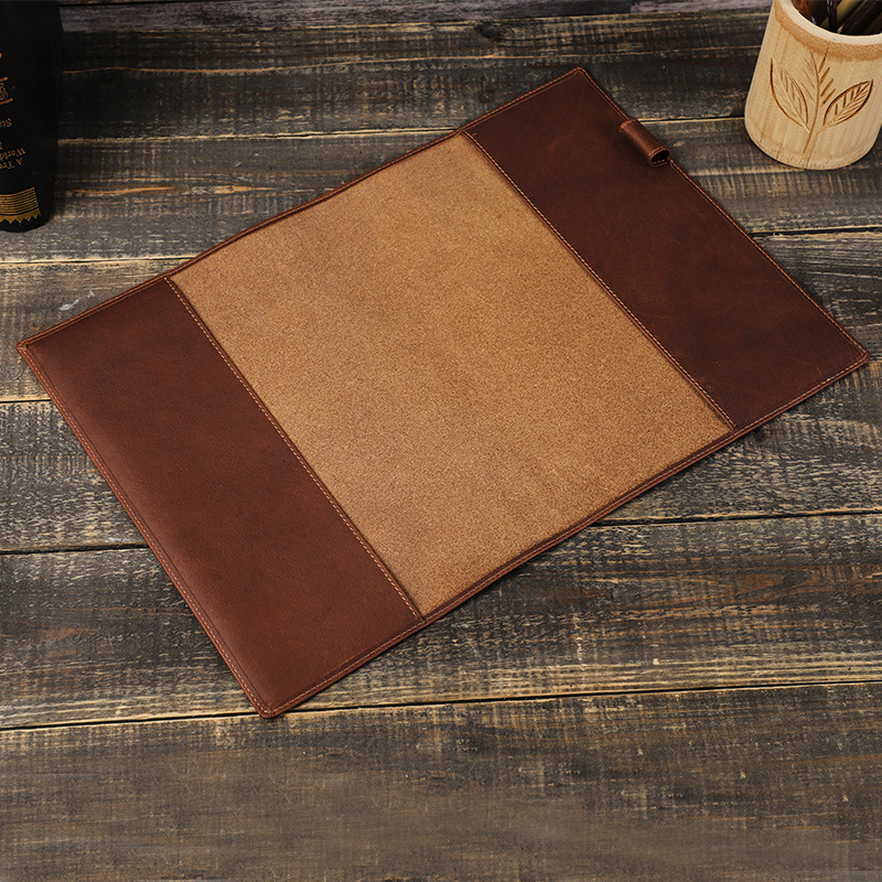 复古疯马皮真皮手账B5笔记本牛皮套记事日记本旅行日志商务带笔槽