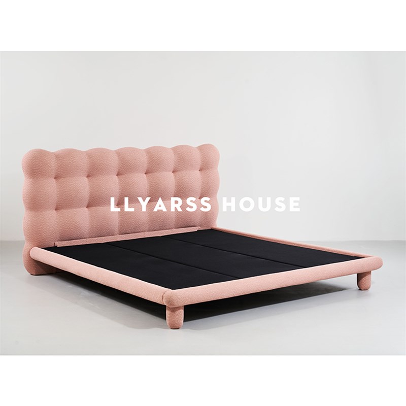 LLYARSS利亚斯/泡泡床/设计师儿童床实木软包奶油风女孩公主床/BL