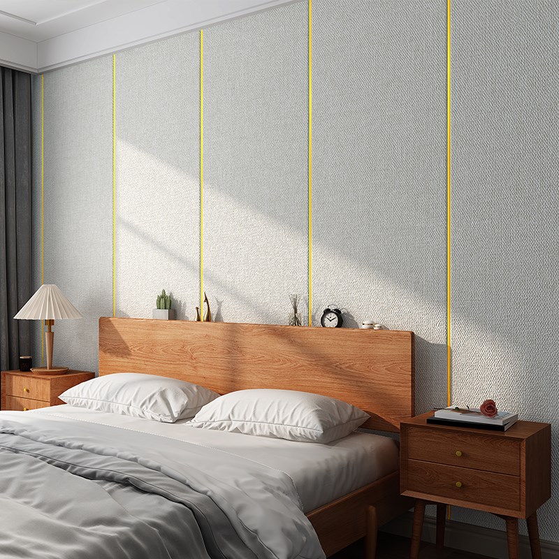 亚麻墙布自粘加厚墙贴床头软包墙板卧室壁纸墙面装饰电视背景墙纸