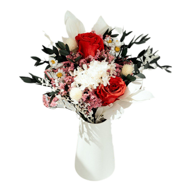 永生花风干天然in干花花束客厅摆设真花满天星绣球餐桌装饰