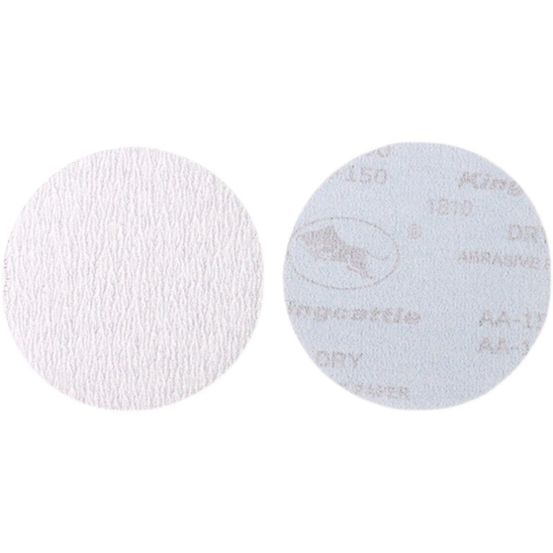 2寸mm圆形植绒砂纸自粘盘寸75mm白砂漆面抛光打磨抛光拉绒片