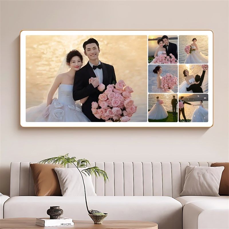 婚纱照相框挂墙定制放大冲洗照片做成相片墙上床头打印全家福,家居饰品,相框/画框,淘宝优惠券,粉丝福利购,淘宝优惠卷