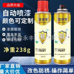 翁师傅净重238克自动喷漆12手喷漆金属木器修复改色自动喷漆