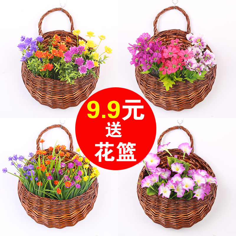 创意墙面装饰仿真植物壁挂花挂件客厅卧室墙壁墙上装饰品房间室内