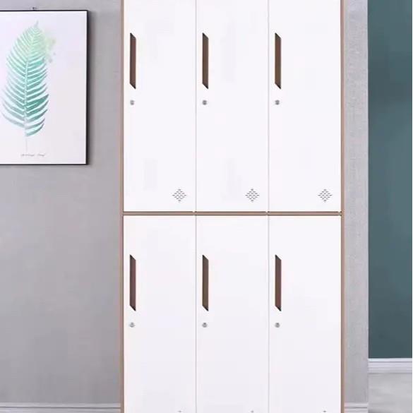 铁皮更衣柜储物文件收纳存包柜员工宿舍鞋柜钢制多门带锁换衣柜子