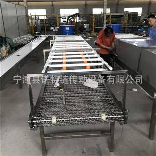 果蔬气泡清洗网带输送机肉食冷冻隧道线不锈钢网链输送机烘干机