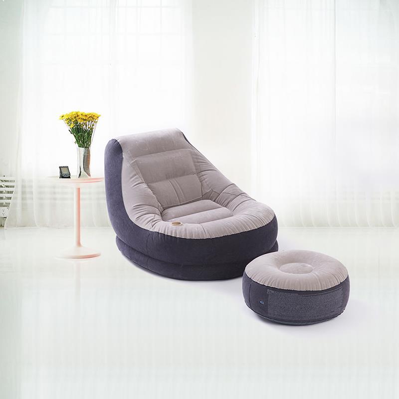 INT榻EX充气折沙发懒人叠躺椅便携卧室小68564沙发床单家人用坐椅