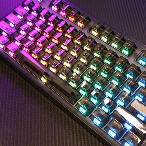 黑雾透键帽白透全透冰晶全配列客制化键帽