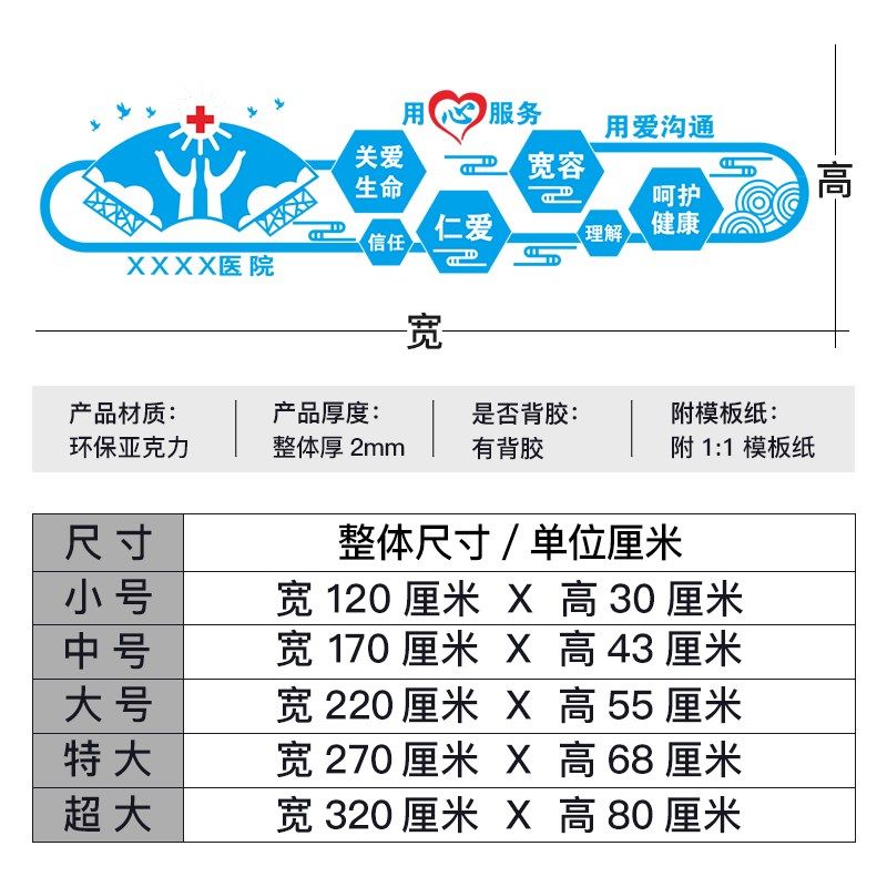 药店背景墙装饰医院护士站文化展示墙画立体值班室病房墙面纸,家居饰品,文化墙贴,淘宝优惠券,粉丝福利购,淘宝优惠卷