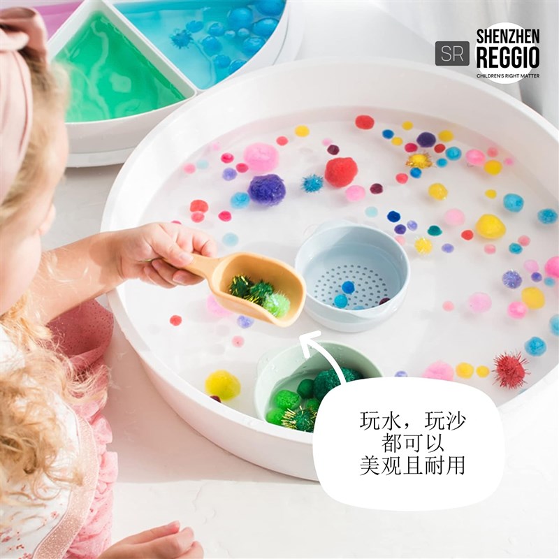 硅胶勺子碗铲感官盆工具瑞吉欧材料幼儿园手眼协调教具