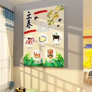 幼儿园饰管班教室文化布置材料大厅走廊春天环创题成品