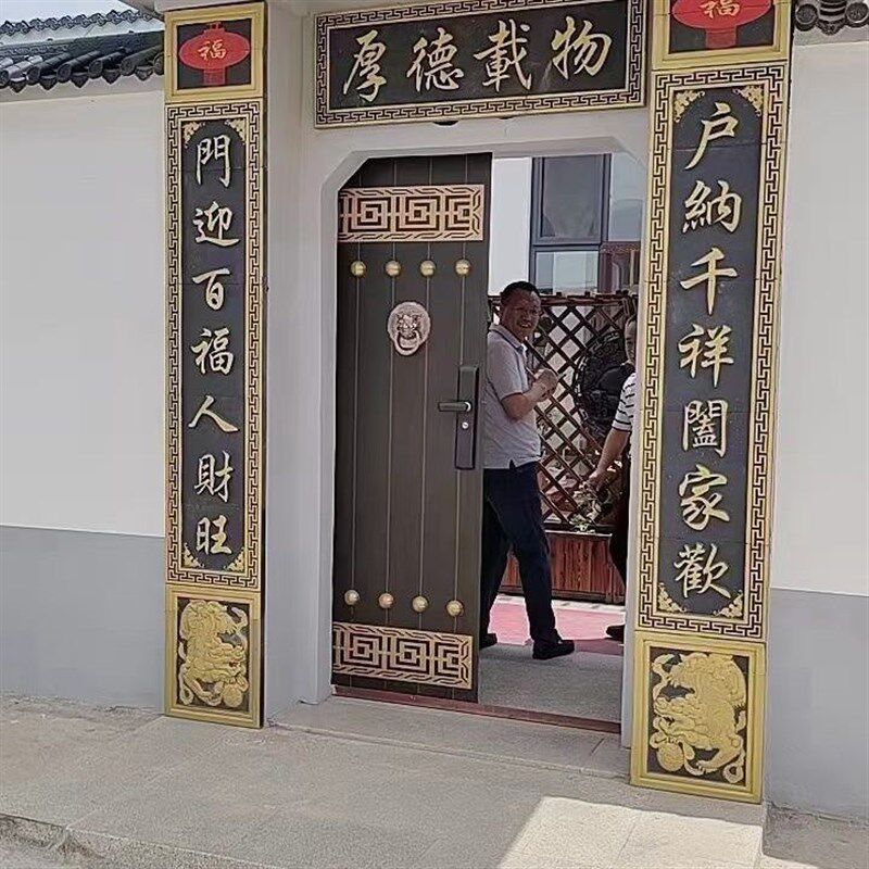 仿古对门匾砖雕青砖古建门头浮雕装饰大门雕刻浮雕