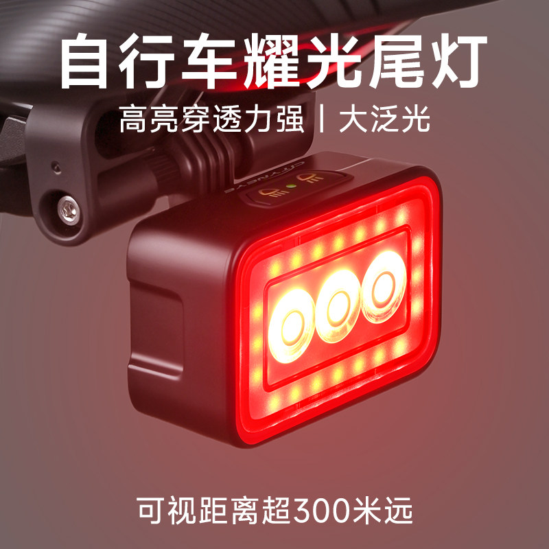 自行车尾灯夜骑灯山地车尾灯多种灯光骑行灯公路车尾灯骑行装备