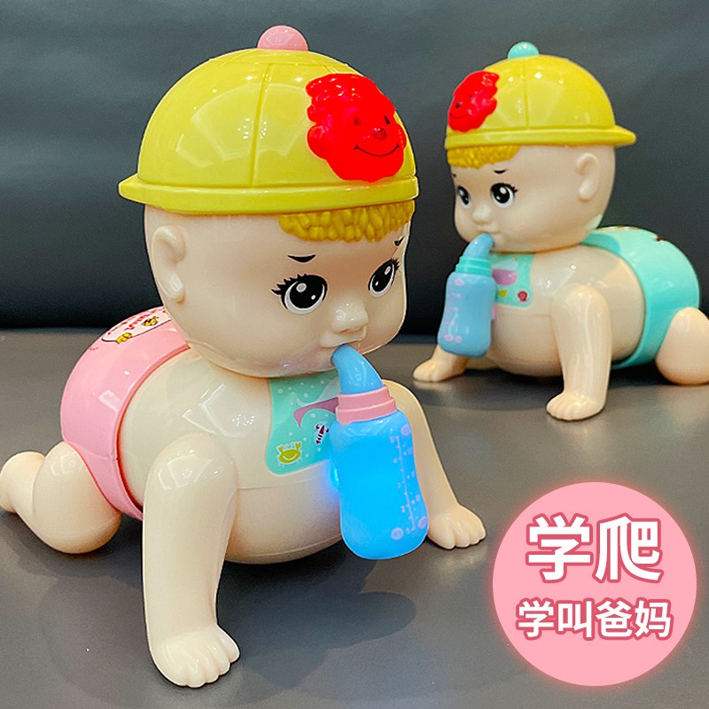 婴幼儿个月音乐电动学爬行男童一岁益智女宝宝有声会动