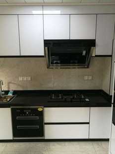 福州金牌橱柜工厂店定制整体橱柜台面烤漆吸塑门板欧式实木