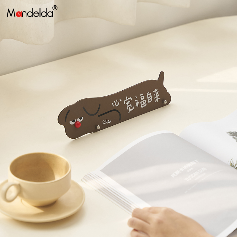 Mandelda家居客厅装饰品办公室桌面一切随缘情绪治愈解压小摆件