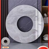 岩板转盘火锅餐桌转盘中间挖空定制分体底座旋转涮肉烤肉