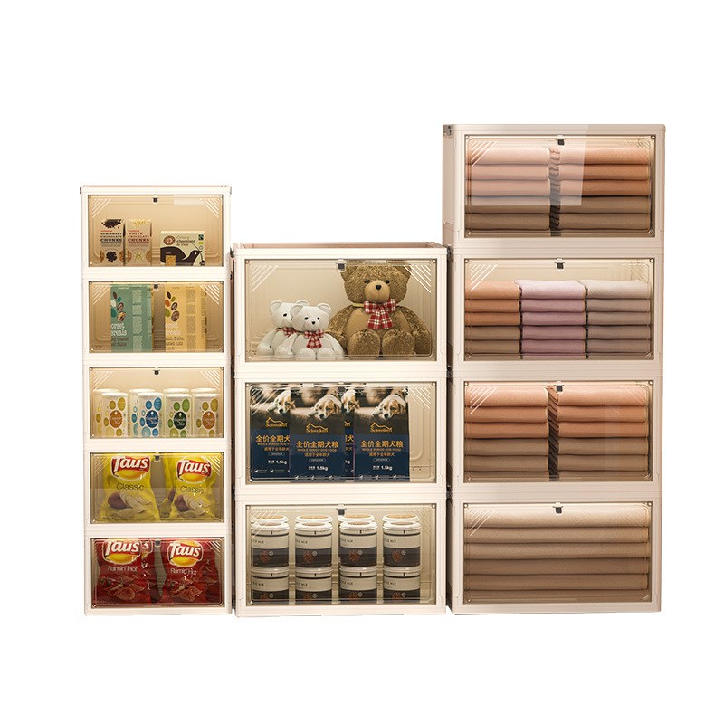 折叠收纳箱卧室多层收纳柜储物柜子零食柜折叠储物柜多用途大用量