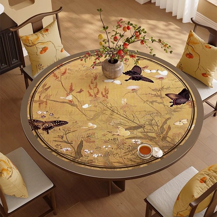 新圆桌桌垫圆形茶几垫免洗防油防水桌布防烫圆桌布餐桌面垫子,居家布艺,桌布,淘宝优惠券,粉丝福利购,淘宝优惠卷