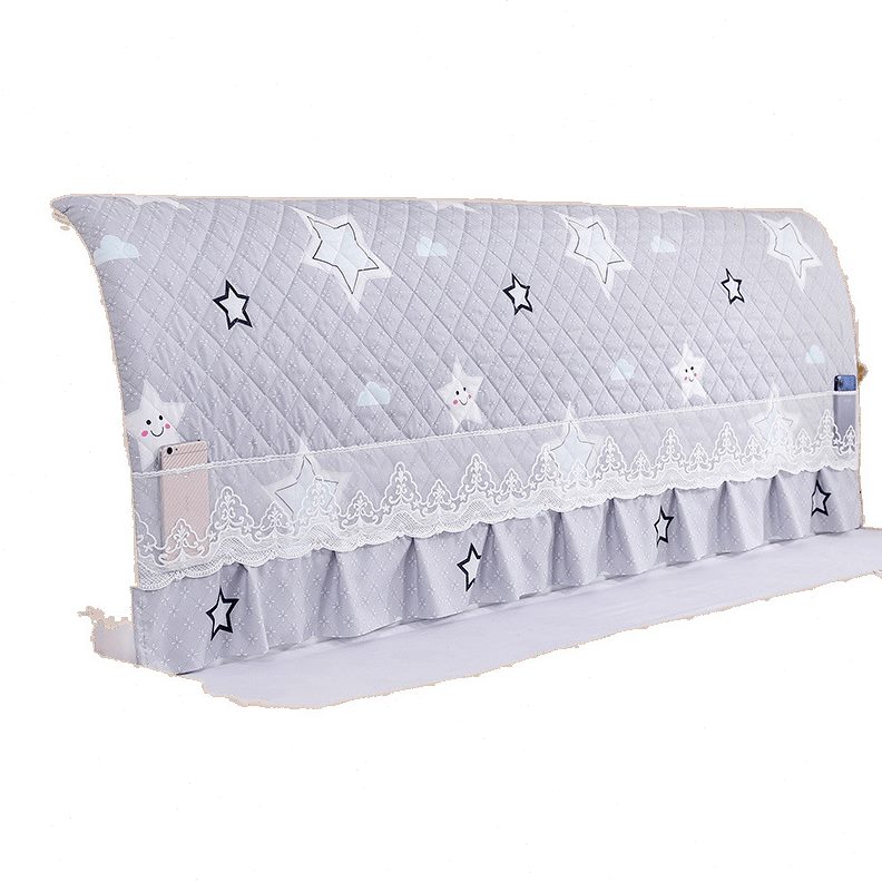 全包夹棉加厚床头罩四季简约欧式防尘罩床头柜罩实木保护罩床头套