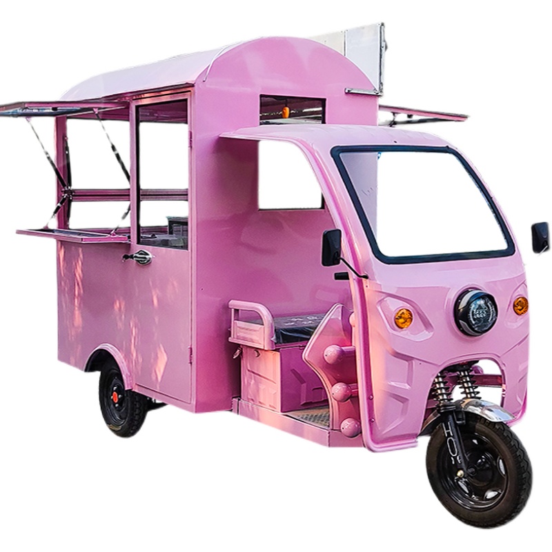 电动餐车小吃车多功能美食车推车三轮车摆摊夜市美食车麻辣烫现车