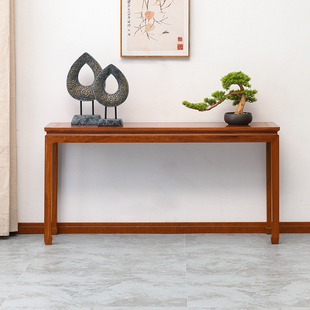 梨木条案新实木小案台刺猬紫檀供桌案几香案红木玄关桌