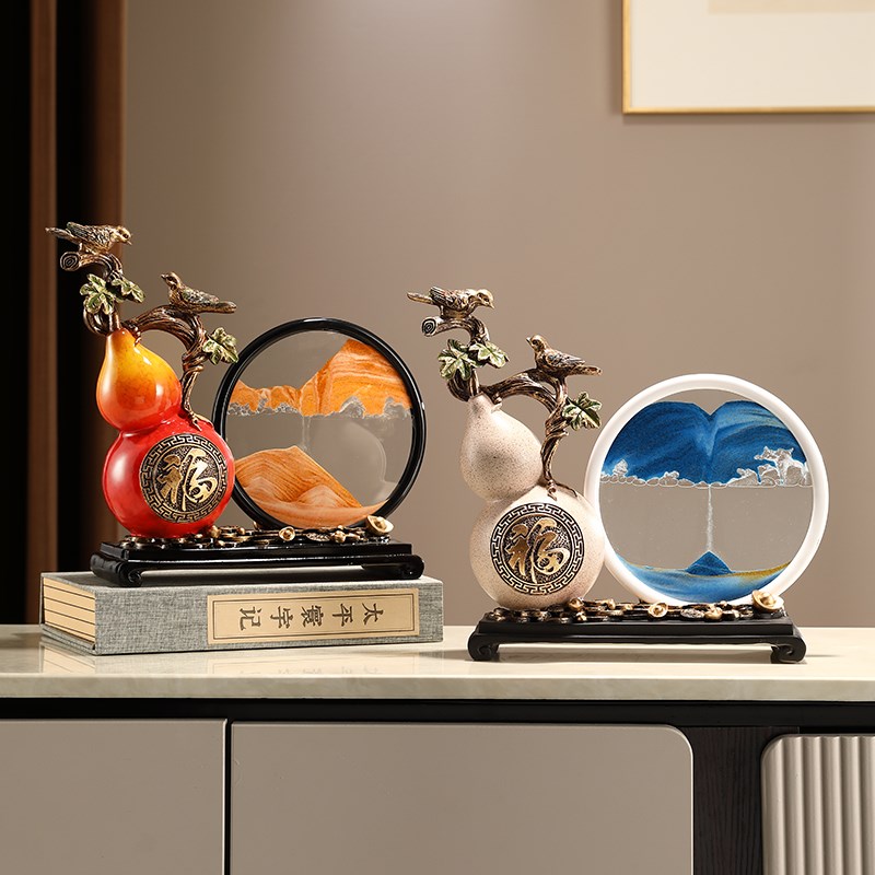 沛纳丽中式创意流沙画沙漏葫芦摆件客厅电视柜酒柜办公室高档装饰图片