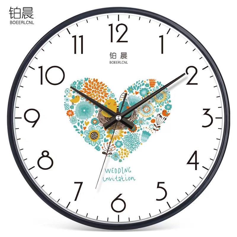 静音挂钟客厅时钟表卧室挂表时尚大气现代简约时钟家用机芯石英钟