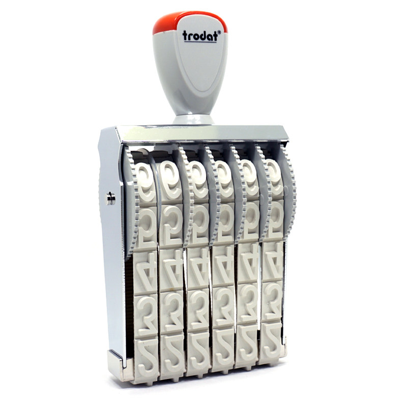 Trodat/卓达数字印章可调大号6位数字印章纸箱编号码章手动打码机