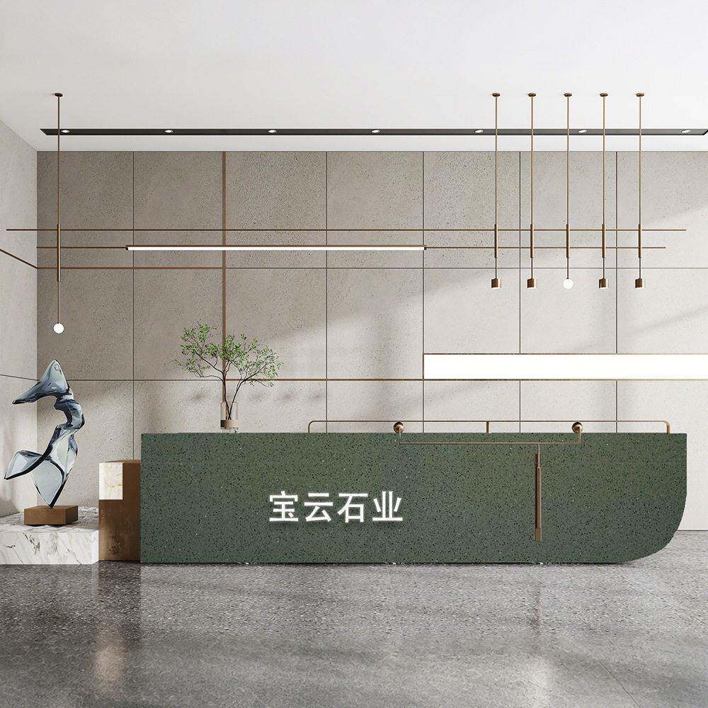 人造石有机水磨石石头森林灰背景墙台面地面大理石酒店墙面地砖