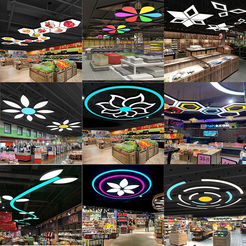 造型灯异形灯办公室灯健身房舞蹈室超市商场游乐场电玩城VR室吊灯