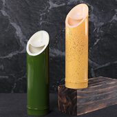 日料刺身摆盘装 饰竹形清酒壶干冰杯意境冷菜海鲜姿造摆件道具日式