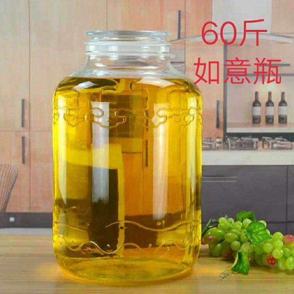 加厚磨砂口60斤 50斤油壶 家用厨房玻璃油瓶大容量储油罐食用油桶