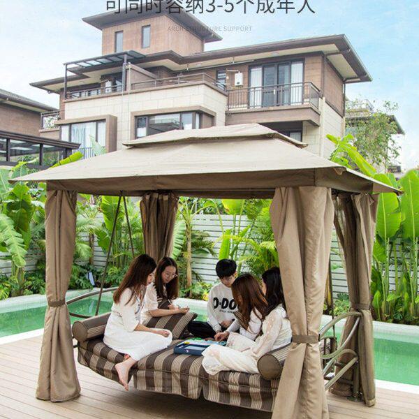 秋千户外庭院吊床家用室外休闲吊椅帐篷防蚊摇床秋千椅摇椅躺床