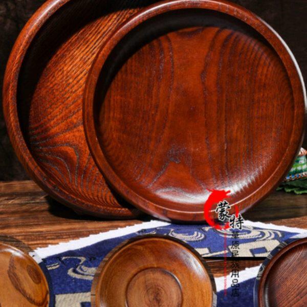 吃碟木盘子蒙古族蒙餐餐具内蒙古特色生活日用品烤羊盘奶食盘