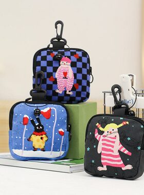 典舍X咪咕 文艺清新个性兔兔小包包迷你零钱包女挂件小帆布袋K238