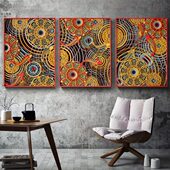 饰鸿运锦鲤创意立体客厅壁挂装 梯木叠雕九鱼图新中式 玄关墙面装 饰