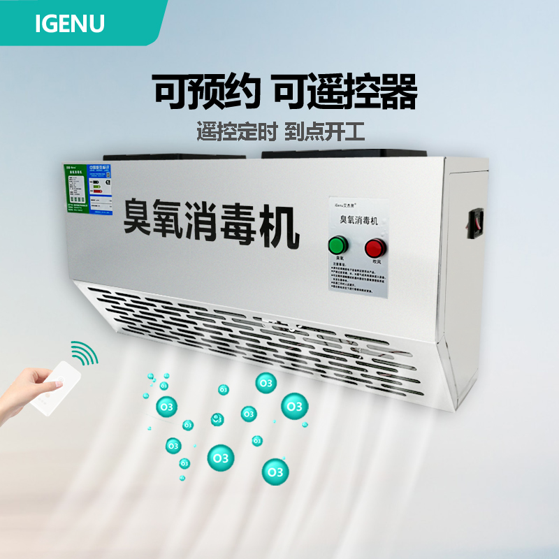 iGenu壁挂式臭氧发生器垃圾房除臭空气净化食品厂车间臭氧消毒机