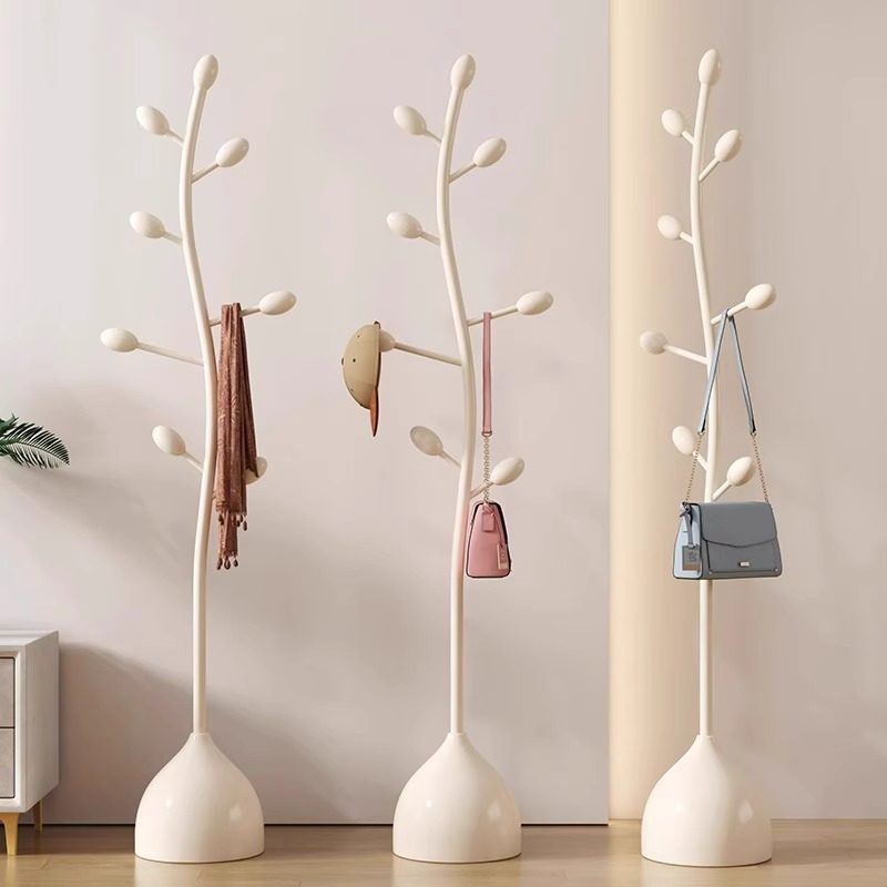 奶油风衣帽架落地卧室挂衣架小型占地晾衣架家用阳台晒被晾衣杆,收纳整理,衣帽架,淘宝优惠券,粉丝福利购,淘宝优惠卷