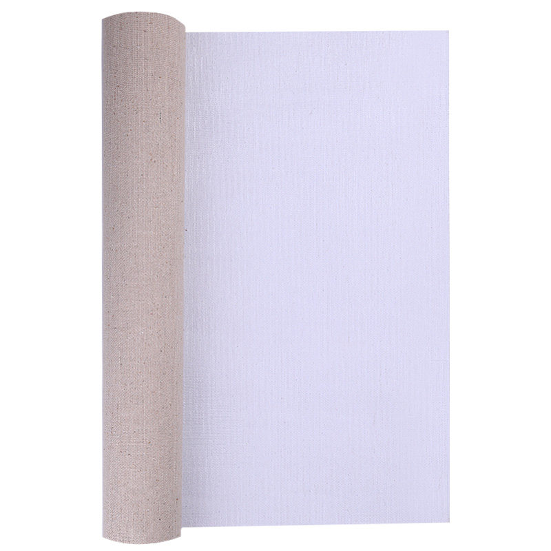 中盛画材 52B亚麻混纺经单纬细中纹涂层油画布 幅宽cm