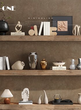 zon 侘寂软装饰品创意中古民宿酒店陶瓷瓶艺术工艺品摆饰