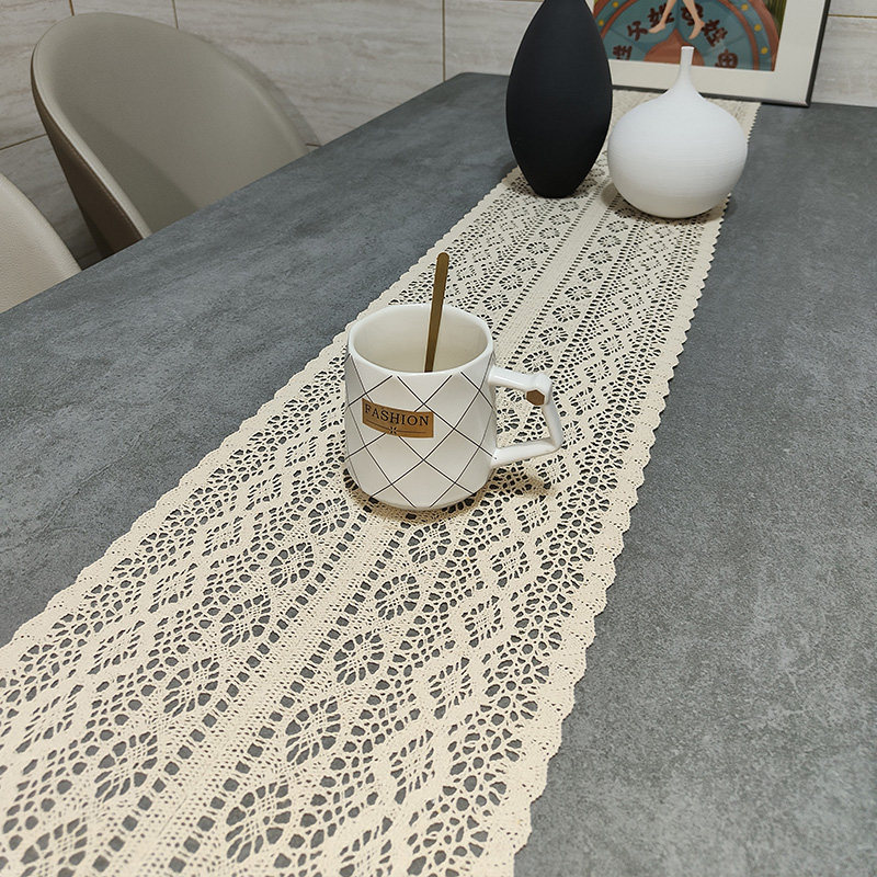 街号桌旗森系风镂空棉线钩针流苏桌旗电视柜茶几盖布,居家布艺,桌旗,淘宝优惠券,粉丝福利购,淘宝优惠卷