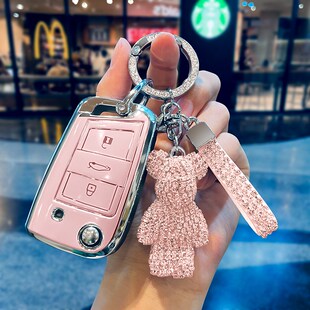 款大众速腾钥匙探岳专用宝来olo包途岳探歌朗逸lu壳扣