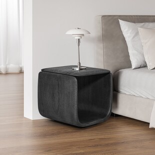 意式极简艺术方形实木边几客厅沙发小茶几设计师档卧室床头角几