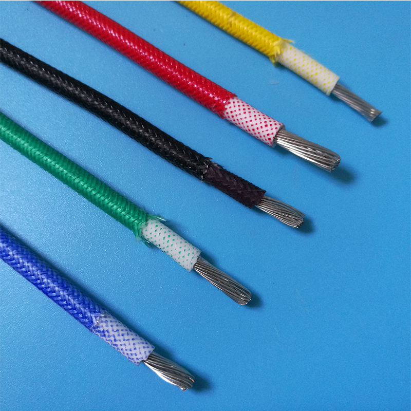 硅橡胶编织线GRP2平方 平方单芯低烟阻燃玻纤编织电线