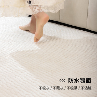 卡提菲亚防水地毯客厅极简奶油风沙发茶几毯卧室床前毯地垫子